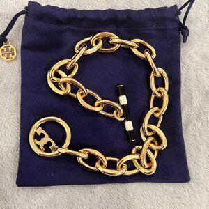 Tory Burch Miller Enamel Short Toggle Necklace
